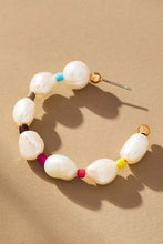 Summer Pearl Hoops