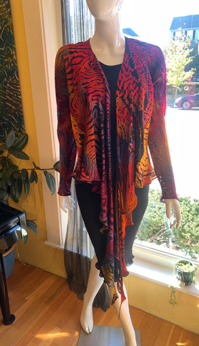 Carter Smith Designs Sunset Silk Wrap Top