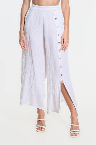 Gracelyn Button Linen Pants