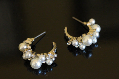 Multi Pearl Statement Earrings