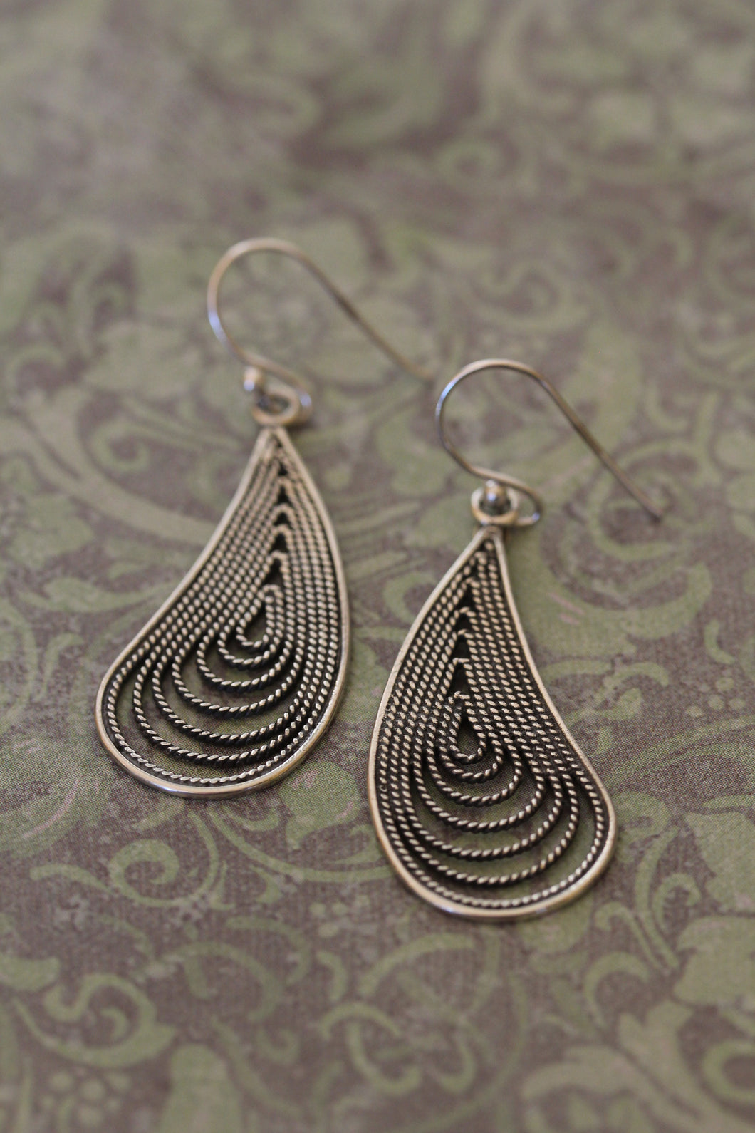 Silver Paisley Earrings