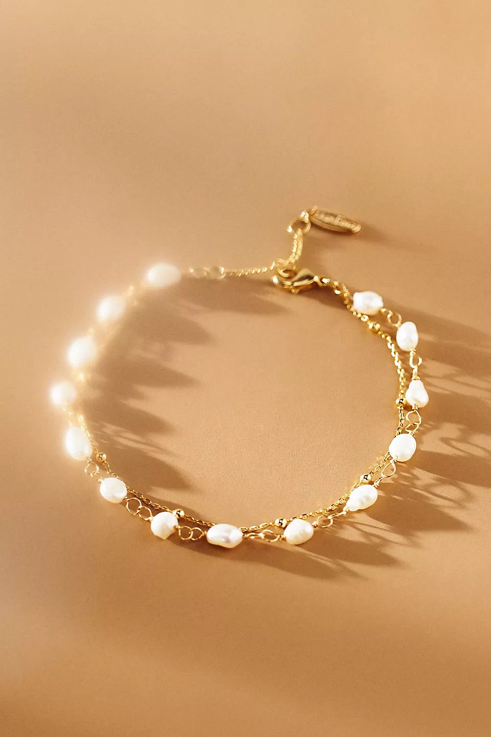 Double Chain Pearl Bracelet