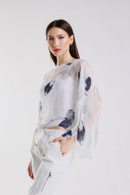Sofita Feather Cropped Silk Kaftan
