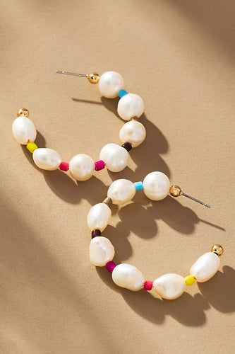 Summer Pearl Hoops