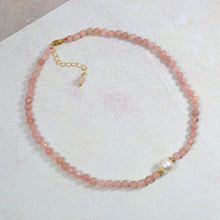 Rose Quartz and Freshwater Pearl Necklace