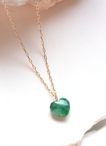 Emerald Heart Necklace