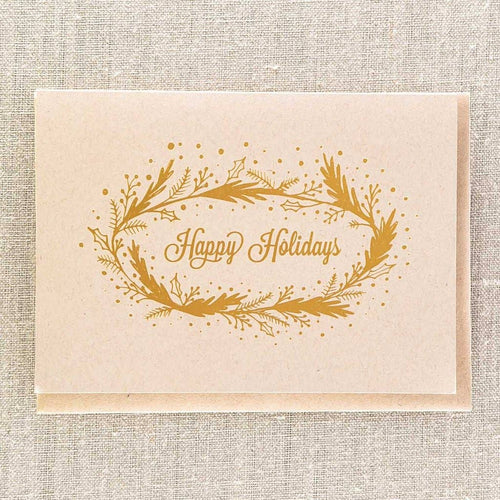 Pike Street Press - Happy Holiday Gold Foil on Kraft