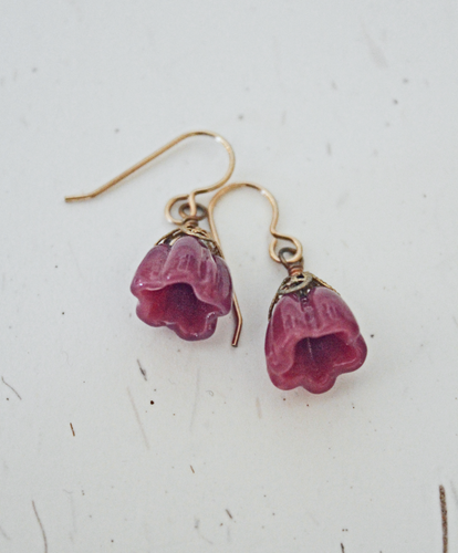 Foxglove Glass Earrings