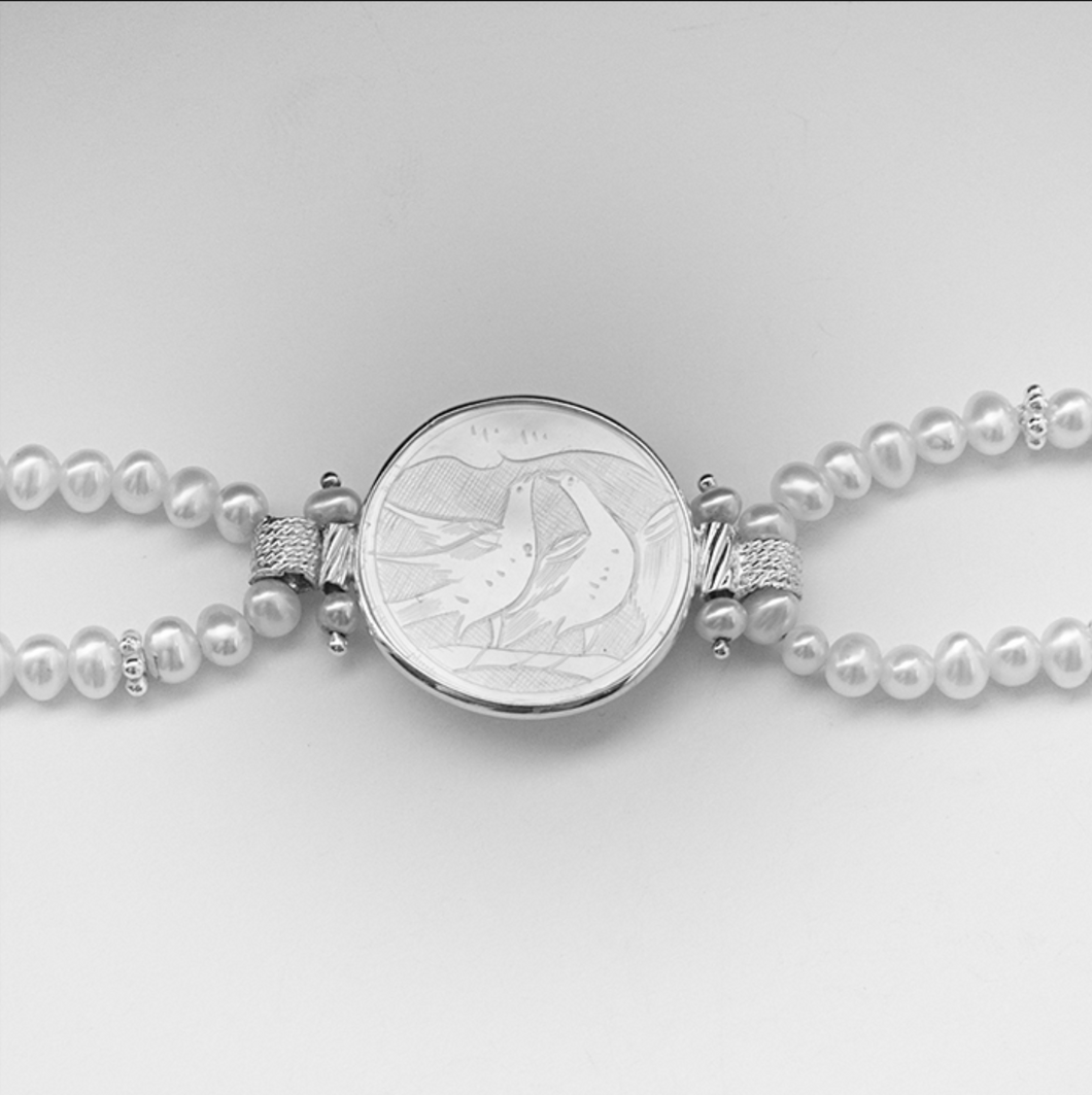 Donna Chambers Lovebird Mother of Pearl Bracelet