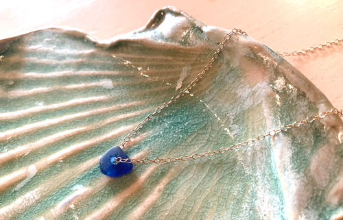 Perelle Dainty Seaglass Necklace