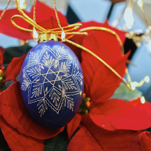 Star of David Egg Ornament