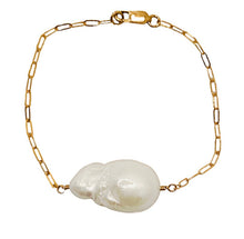 Chain Link Baroque Pearl Bracelet